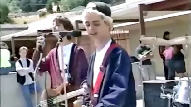 Young Green Day perform outdoors